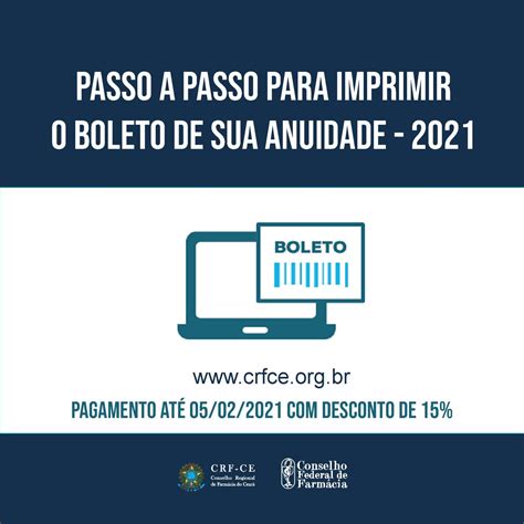 Passo A Passo Para Imprimir O Boleto De Sua Anuidade Crf Ce