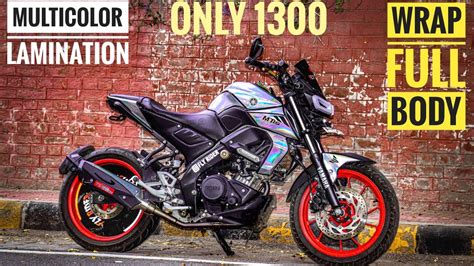 Yamaha MT 15 Modification New Wrap Full Body Multi Colour Lamination