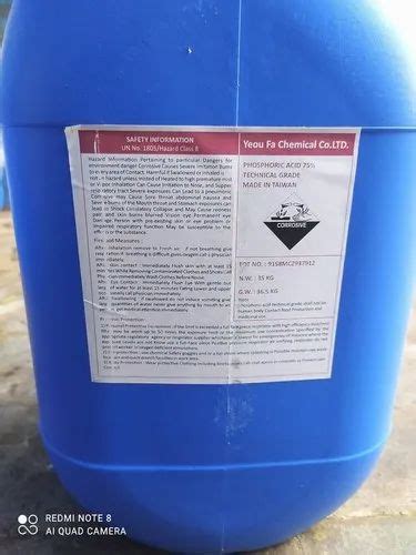 Phosphoric Acid 75 At Rs 58kg Phosphoric Acid In New Delhi Id