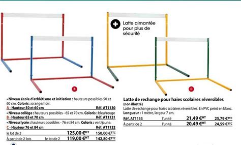 Promo Latte De Rechange Pour Haies Scolaires R Versibles Chez Casal