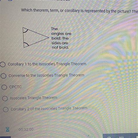 FREE 5 Choose The Correct Answer Which Theorem Term Or Corollary