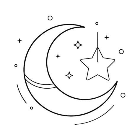 Page Crescent Moon Colouring Pages Pictures