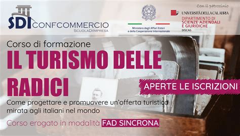 Turismo Delle Radici Al Via Il Corso Sdi Confcommercio Unical