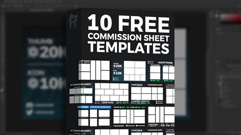 Free Commission Sheet Templates Roblox Gfx Youtube