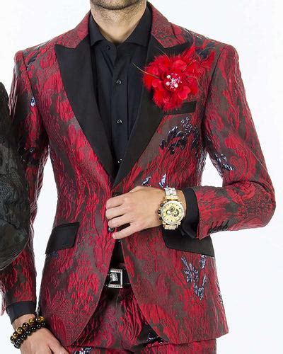 Fashion Suit For Men V Red Fashion Prom Suits 2020 Angelino