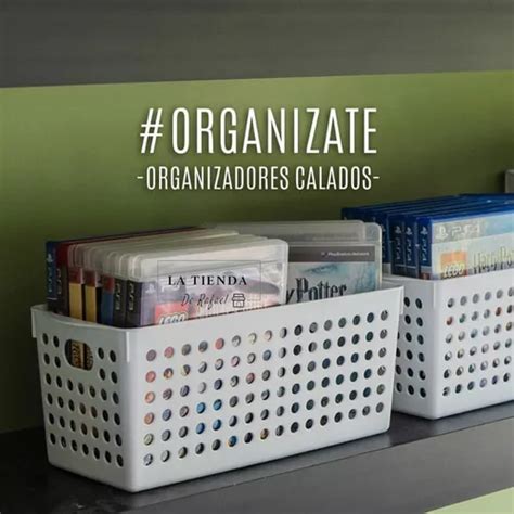 Canasto Organizador Cesto Plastico Calado Colombraro Set X 3 En Venta