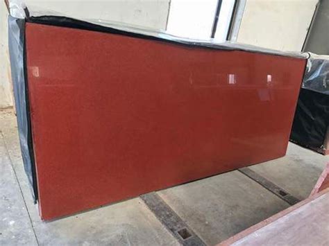 Polished Lakha Red Granite For Vases Vanity Tops Treads Steps