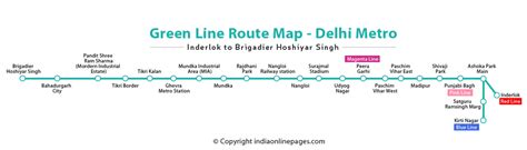 Green Line Route Map - Delhi Metro Green Line Map - Green Line Metro Map