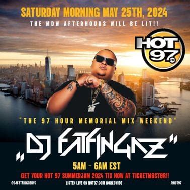LIVE ON HOT 97 DJ FATFINGAZ NYC HOT 97s MEMORIAL MIX WEEKEND 2024 NO COMMERCIALS By