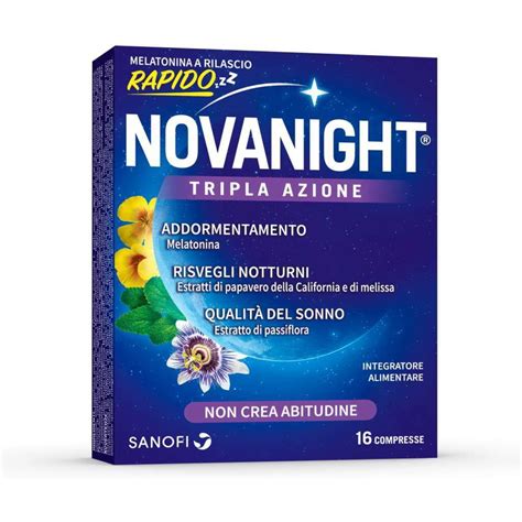 Integratore Alimentare Tripla Azione Melatonina 16 NOVANIGHT 1 PZ