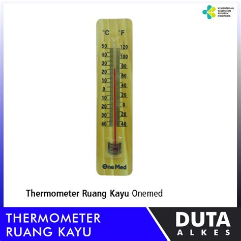 Jual Thermometer Ruang Kayu Onemed Alat Pengukur Suhu Ruangan