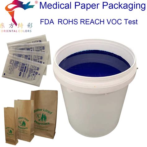 Single PE Medical Packaging Flexo Water Based Ink China Single PE