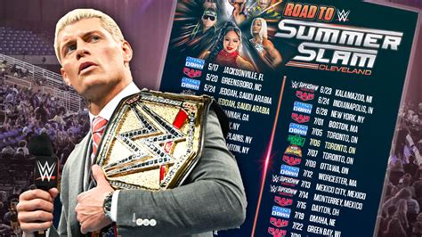 Wwe Summer Tour Schedule Through Summerslam Revealed By Cody Rhodes