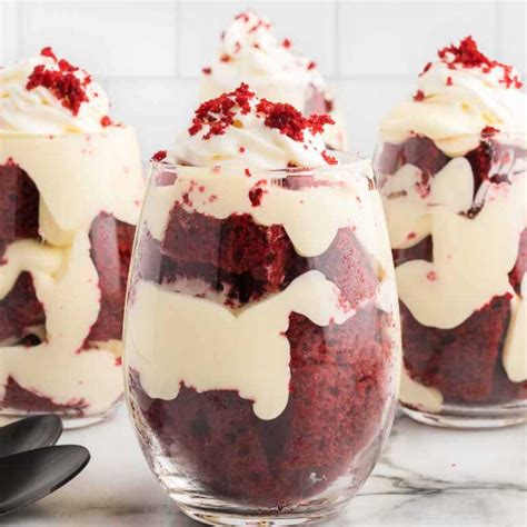 Red Velvet Trifle Cups Desserts On A Dime