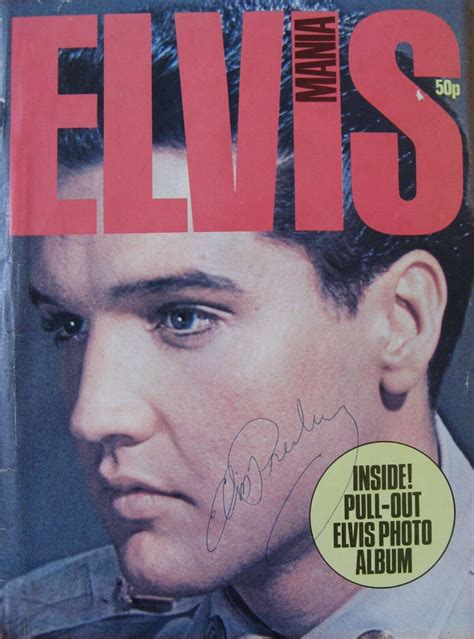 Elvis Presley Hand Signed Elvis Mania Magazine Presley Collectibles