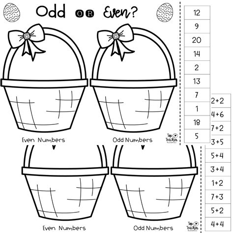 Odd And Even Worksheets Top Teacher