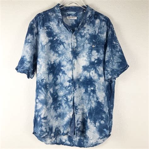 Tommy Bahama Shirts Tommy Bahama Poolside Tie Dye Linen Blend Camp