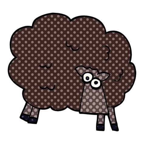 Cartoon Doodle Black Sheep Stock Vector By Lineartestpilot