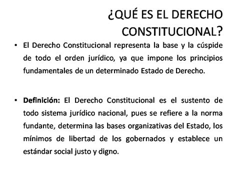 Derecho Constitucional Generalidades Del Derecho Constitucional