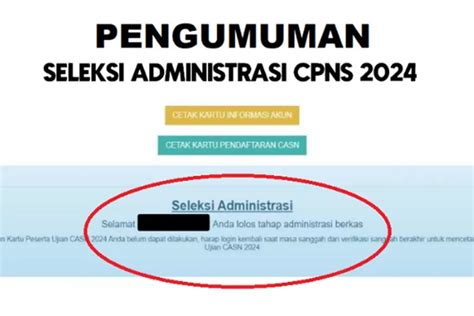 Link Pengumuman Hasil Seleksi Administrasi Cpns 2024 Hari Ini Sabtu 14