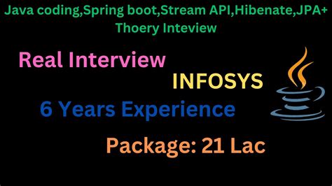 Infosys Java Interview Questions For 6 Years Experienced Candidate