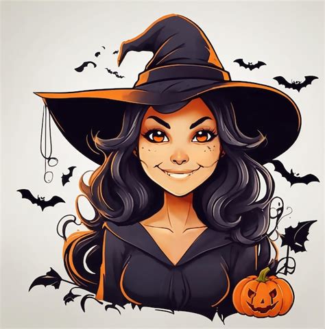 Premium Vector Cute Halloween Witch