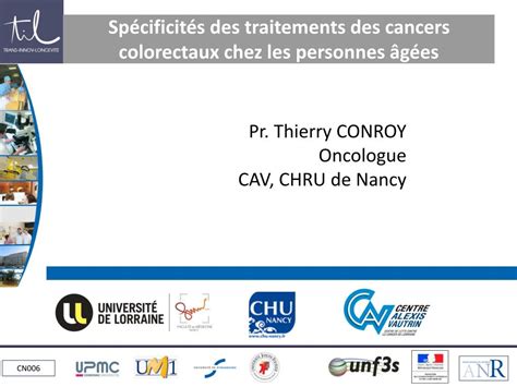 PPT Spécificités des traitements des cancers colorectaux chez les