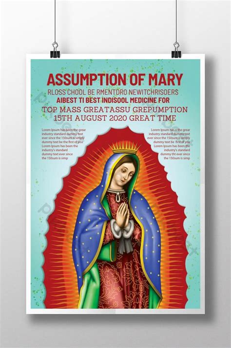 Assumption Of Mother Mary Poster Template Psd Free Download Pikbest