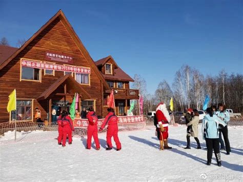 漠河北极村圣诞滑雪场 最北胖哥