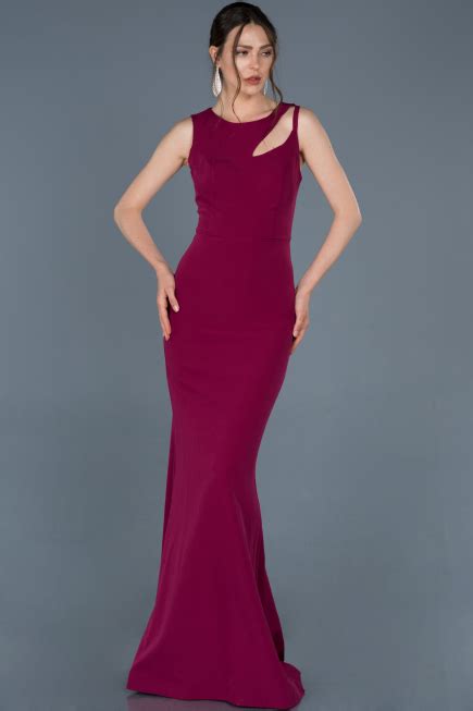 Long Dark Purple Mermaid Evening Dress Abu825