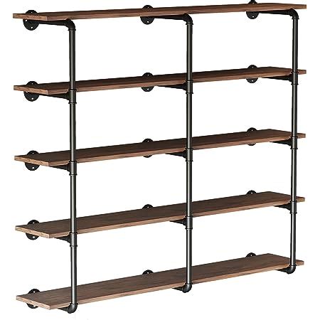 Amazon 4 Tiers 63inch Industrial Pipe Shelving Rustic Wooden Metal