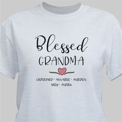 Personalized Blessed Grandma T-Shirt