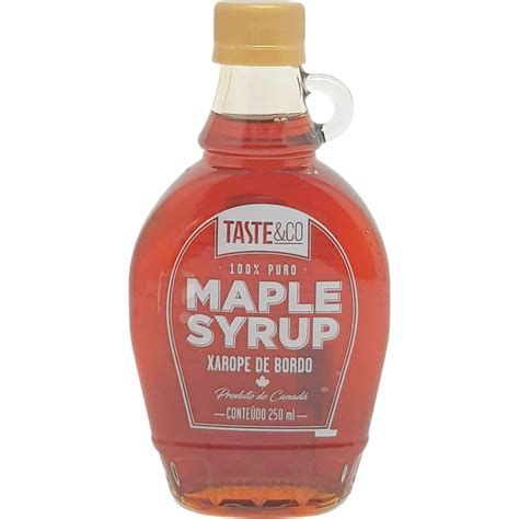 Xarope de Bordo Maple Syrup Taste CO 250ml Ebentas Economia é