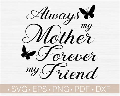 Always My Mother Forever My Friend Svg Cut File Loss Of Etsy