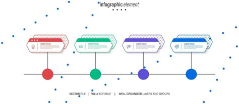 Four Step Arrow Template For Presentation 4 Steps Options Elements Infographic 27493713