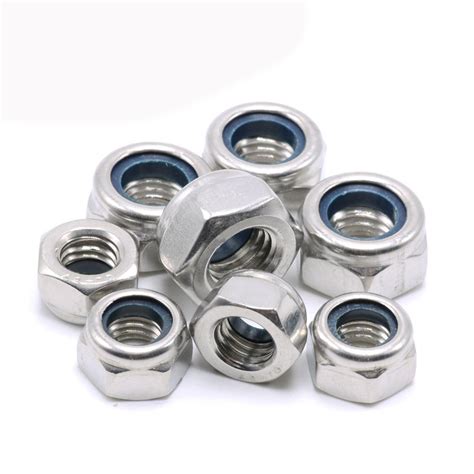 GB889 Stainless Steel DIN982 Hex Nylon Insert Lock Nut ISO7040 Nylon