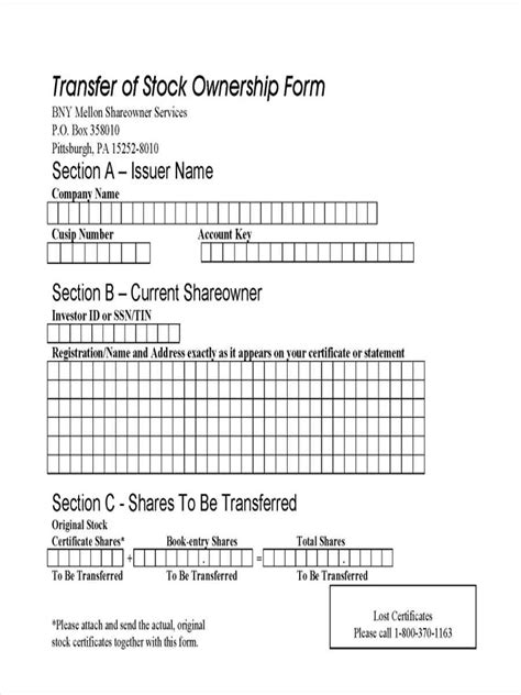 FREE 8 Stock Transfer Forms In PDF Ms Word