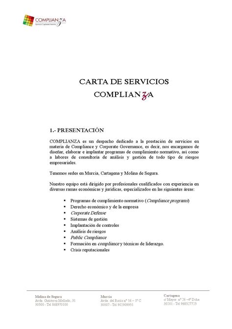 Carta De Servicios