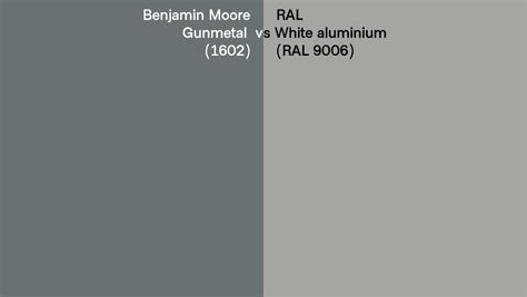 Benjamin Moore Gunmetal Vs Ral White Aluminium Ral Side