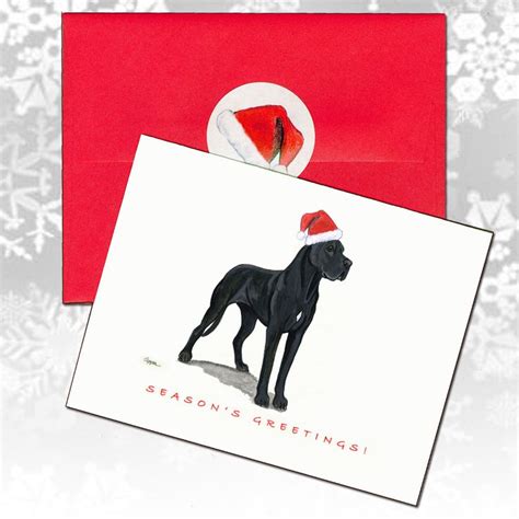 Great Dane Christmas Cards Christmas Note Cards Christmas Note