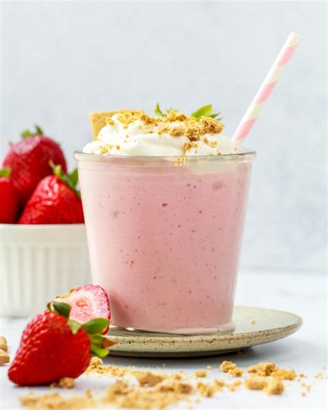 Strawberry Cheesecake Protein Shake Peanut Butter And Fitness