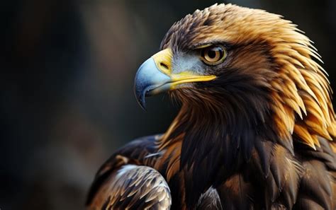 Premium Photo Shot Of An Eagle Stoic Gaze Epitomizing The Spirit Of