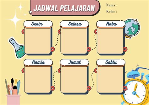 Halaman 3 Gunakan Template Jadwal Pelajaran Keren Gratis Canva NBKomputer