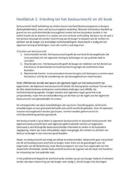 Kopie Van Bestuursrecht Samenvatting Studeersnel