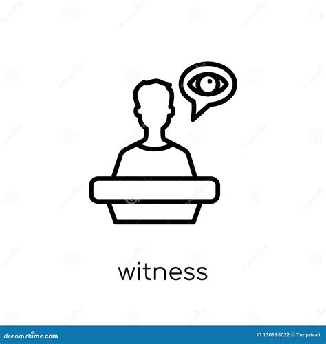 Witness Icon Trendy Modern Flat Linear Vector Witness Icon On W Stock