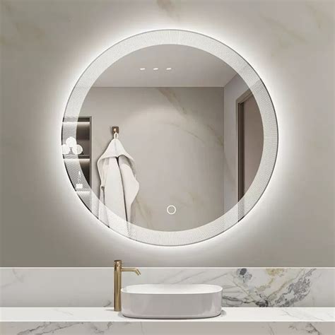 Chinese Customized Modern Design Luxury Hotel Round Led Bathroom Mirror