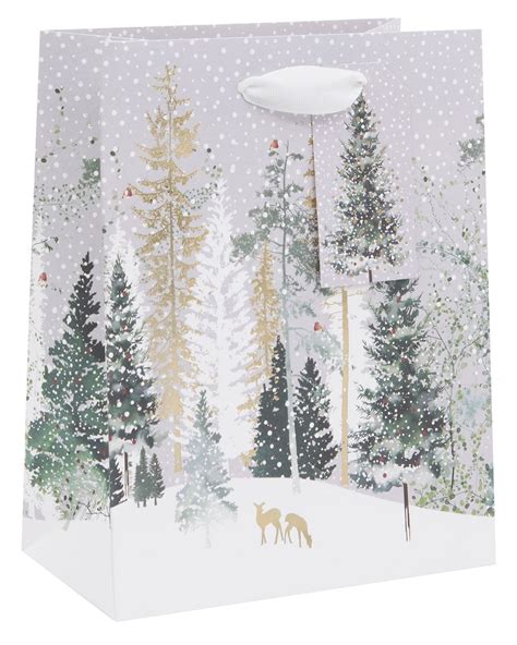 Glick Christmas Gift Wrap Medium Bag Magical Forest Highworth Emporium