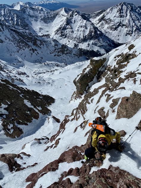 Crestone Peak Ski Descent Through Polarized Eyes