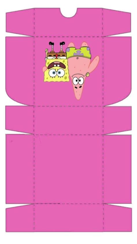 Molde De Caixa Para Imprimir E Montar Personalizada Rosa Do Bob Esponja Sexiz Pix