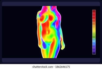 Vector Graphic Thermal Image Scanning Beautiful Stock Vector Royalty